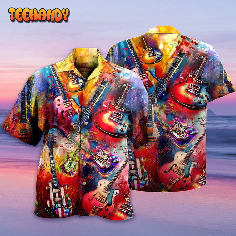 Guitar Music Mix Color Love Life Very Much Hawaiian Shirt