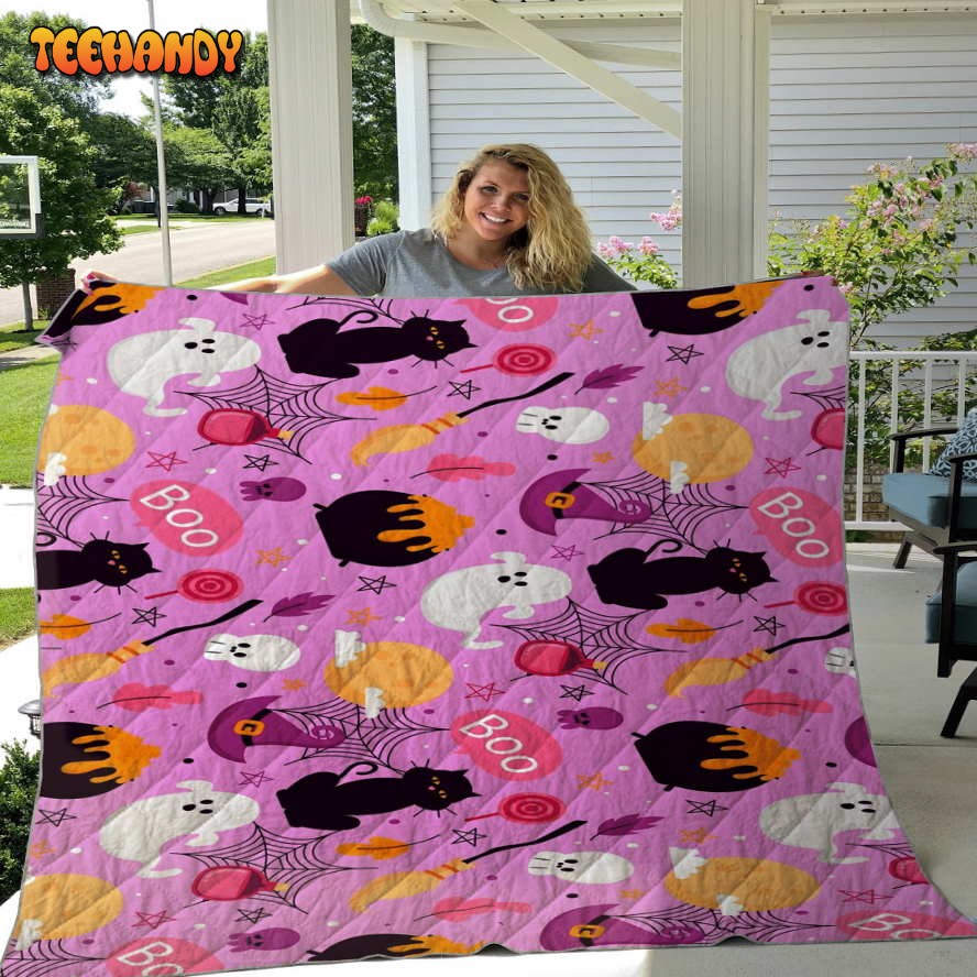 Halloween Boo Sherpa Blanket Throw Halloween Decor Horror Themed