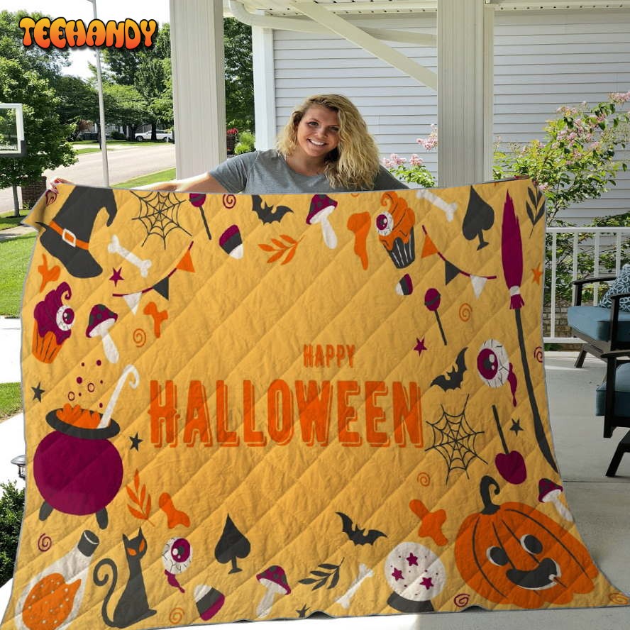 Halloween Pumpkin Blanket – Halloween Throw – Pumpkin Sherpa Throw