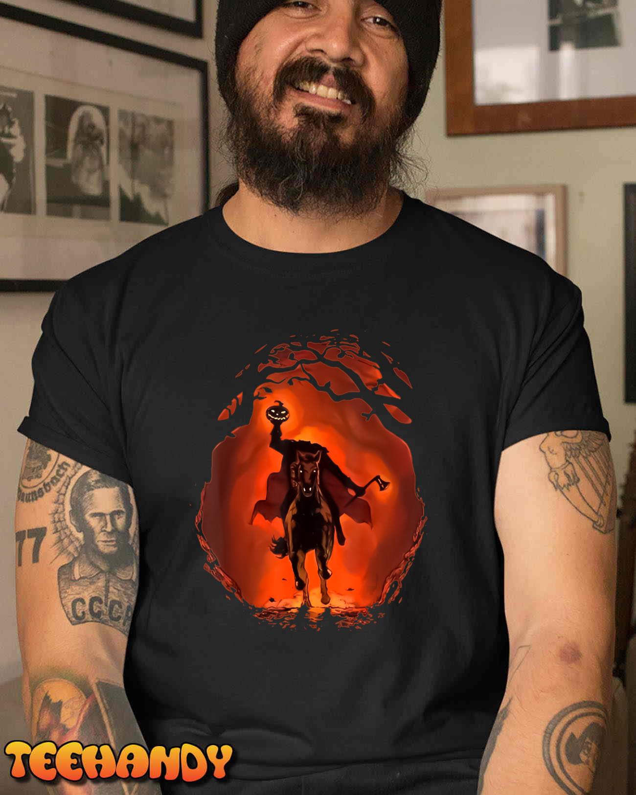 Halloween Scary Pumpkin Headless Horseman T-Shirt