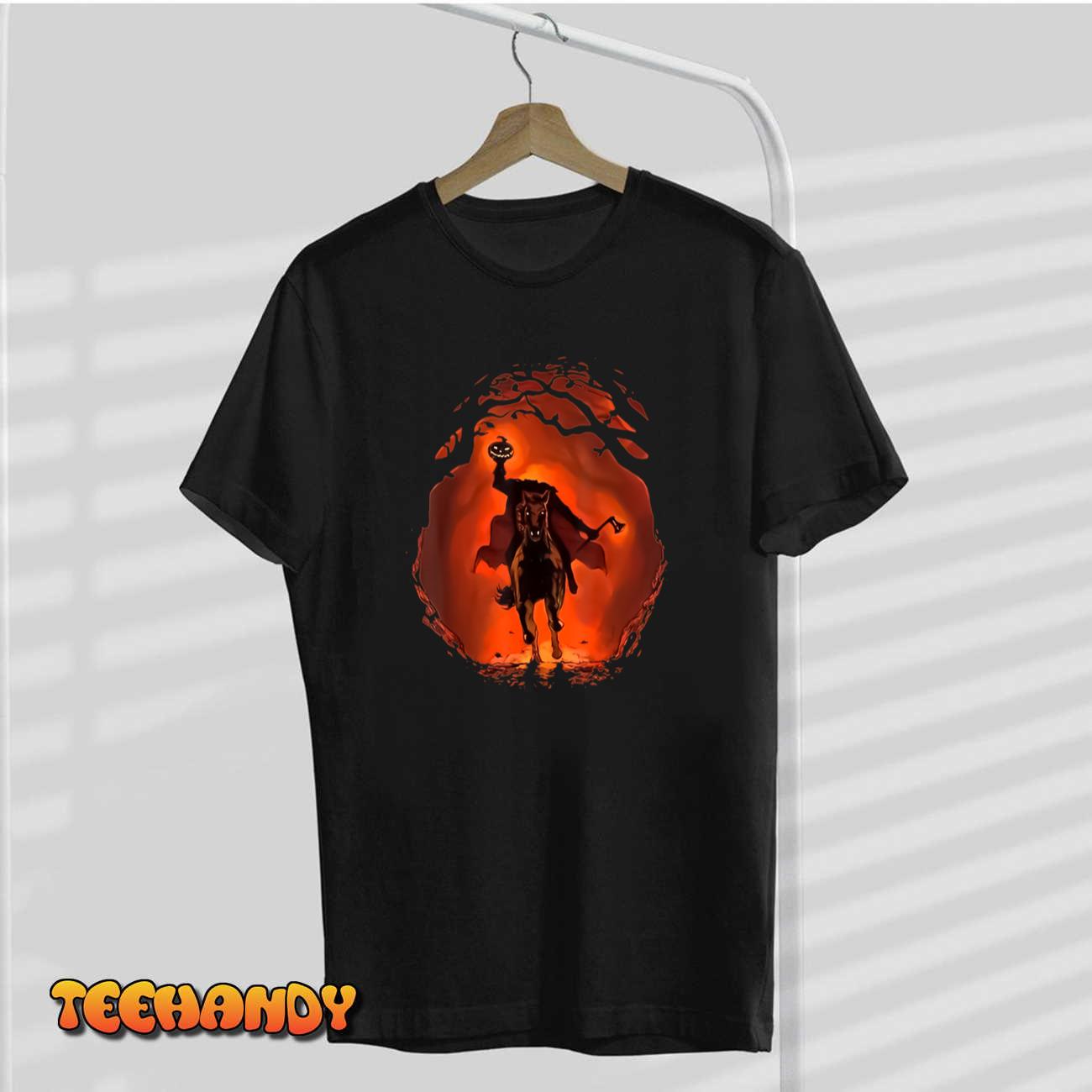 halloween scary pumpkin headless horseman T-Shirt