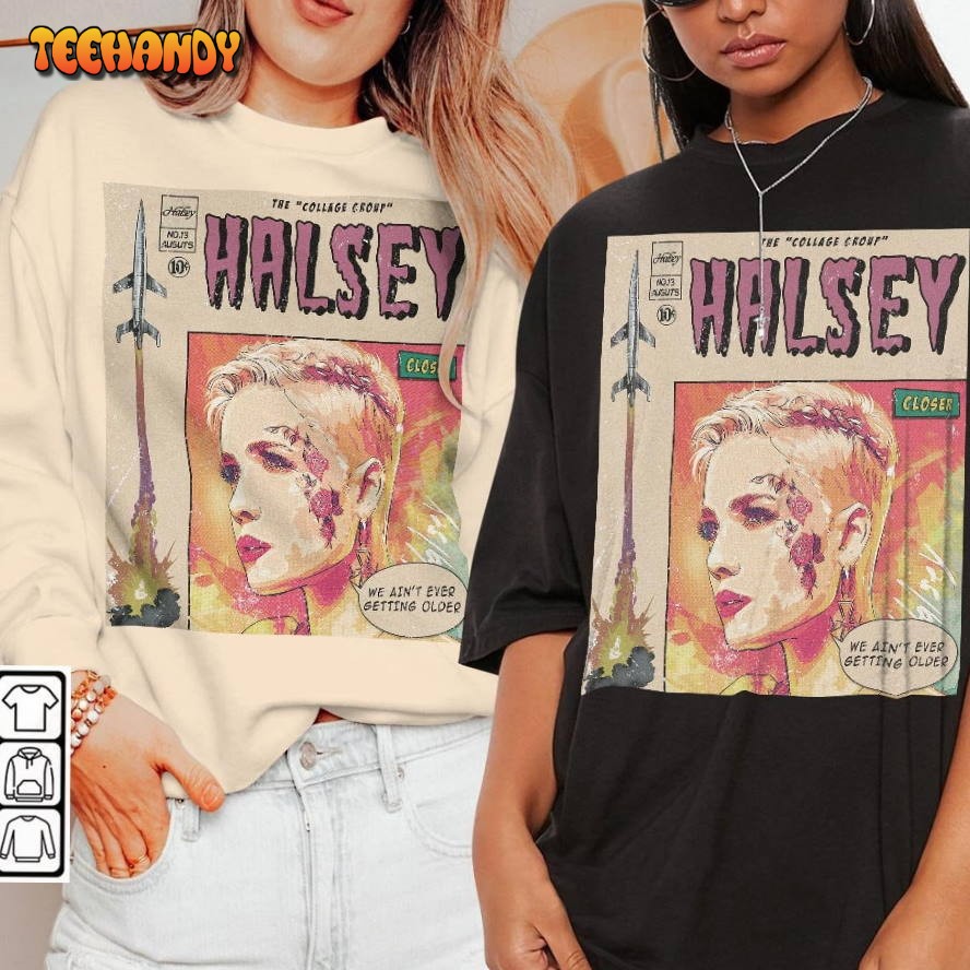 Halsey Comic 90S Vintage Closer Collage Album World Tour Ticket 2023 T Shirt