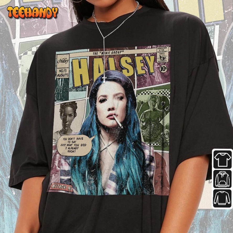 Halsey Comic Merch Book Art Without Me Manic Album World Tour T Shirt