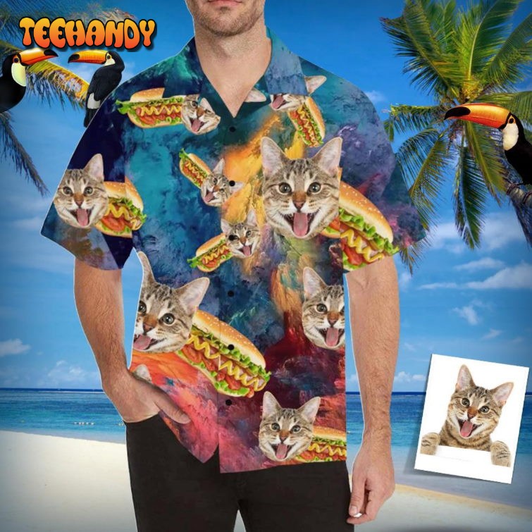 Hamburger Full Printed Hawaiian Shirts with Face Create Your Own Aloha Shirt