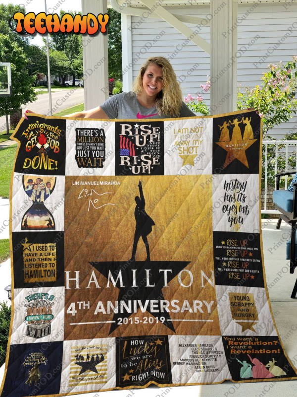 Hamilton Musical Logo 4Th Annisary 3D Customized Quilt Blanket