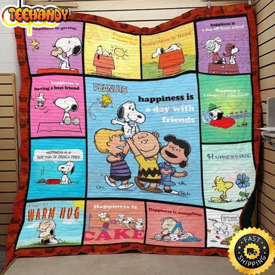 Happiness Is Snoopy The Peanuts Movie Snoopy Dog Blanket