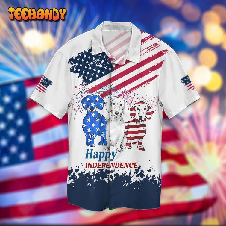 Happy Independence’s Day Dog Hawaiian Shirt For Men And Women