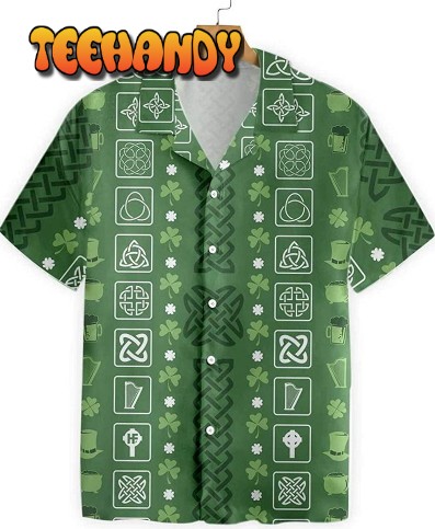 Happy Saint Patricks Day Hawaiian Shirt, Clover Shamrock Hawaiian Shirt