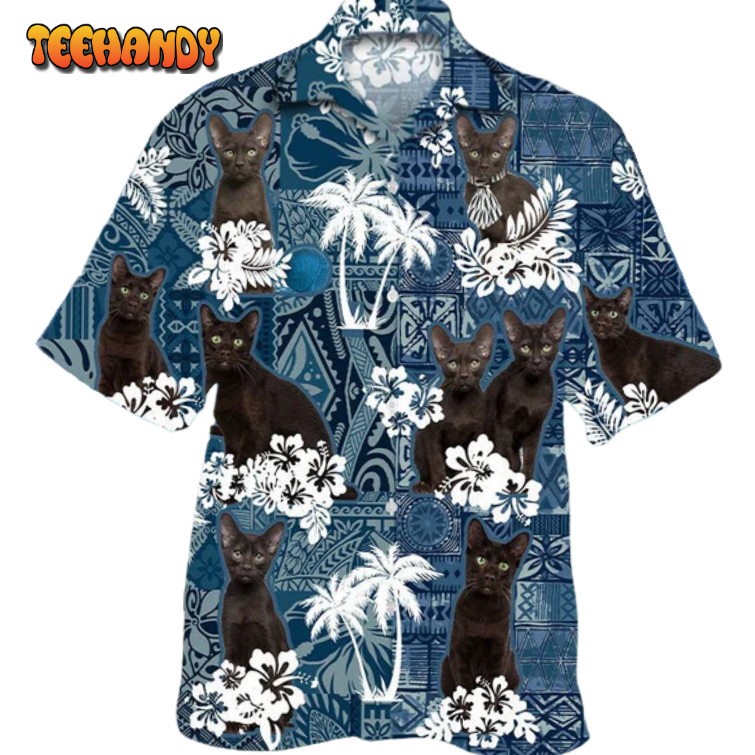 Havana Brown Hawaiian Shirt, 3D All Over Print Cat Hawaiian Shirts