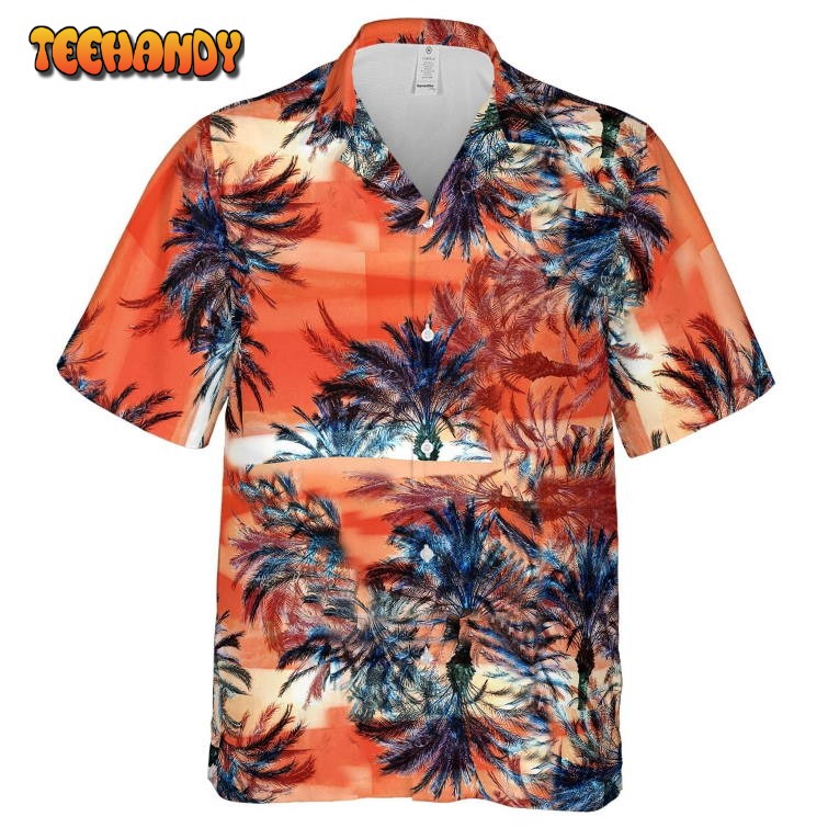 Hawaiian Camp Collar Short Sleeve Button-Down Shirt Tropical Land