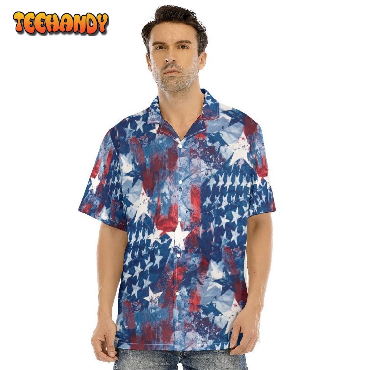 Hawaiian Camp Collar Short Sleeve Button-Down Shirt Usa Hawaiian Shirt