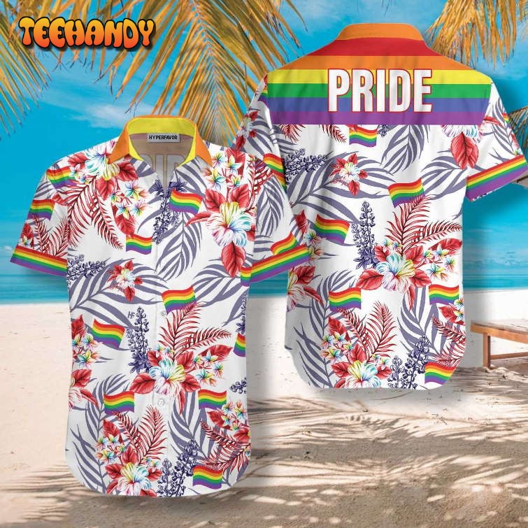 Hawaiian LGBT Shirt, Vivid Pride LGBT Bluebonnet Design Hawaiian Shirt