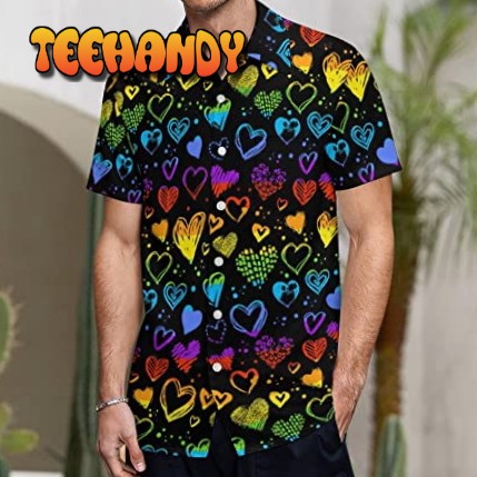 Hawaiian Shirt 3D For Pride Month, Rainbow Lgbt Print Summer Hawaiian Shirts