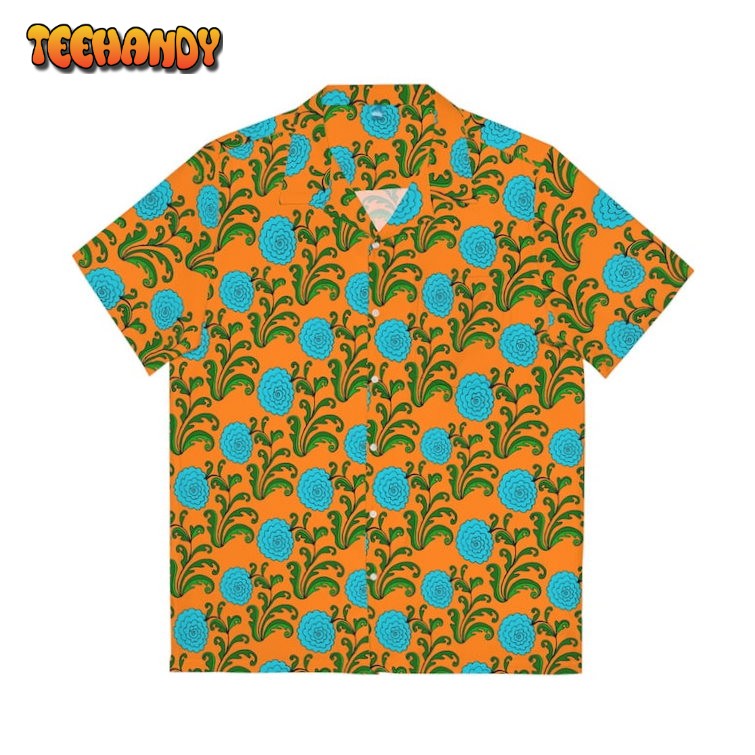 Hawaiian Style Orange Hawaii Shirt Beach Shirt Summer Vibe Hawaiian Shirt