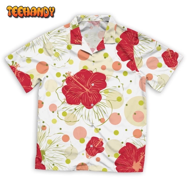 Hibiscus Flowers Hawaiian Shirt, Short Sleeve Aloha Hawaii Shirt, Gift For Her