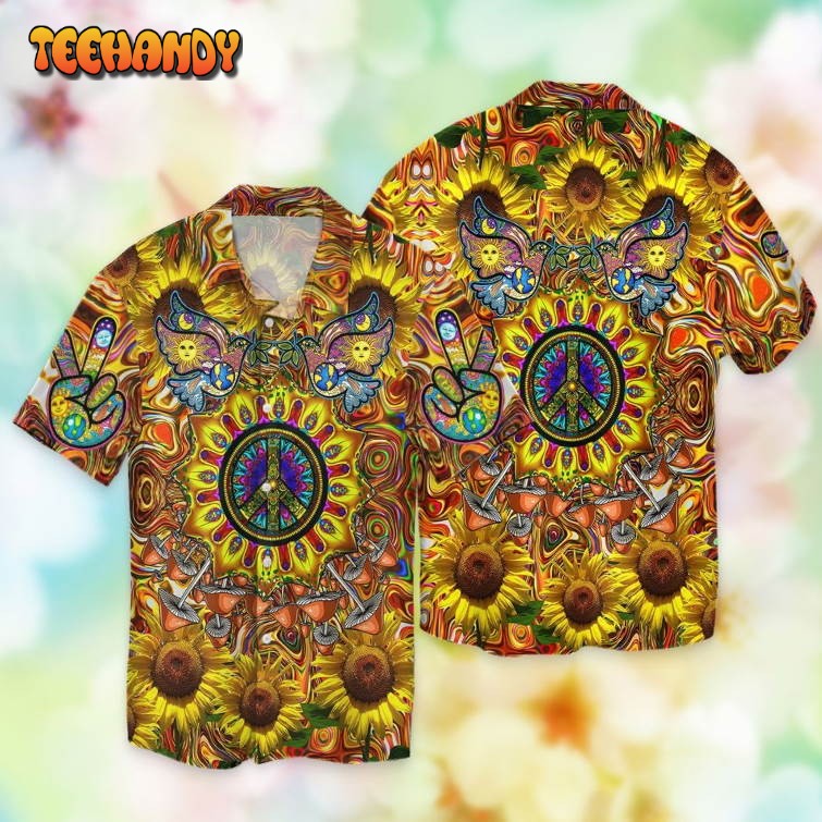 Hippie 3D Full Printed Hawaiian Shirts For Men And Women, Hippie Gifts