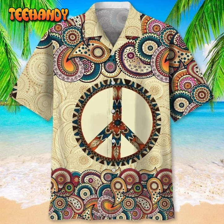 Hippie Vintage Hawaiian Shirt, 3D Full Print Hawaiian Hippie