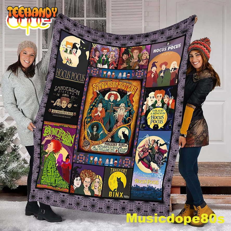 Hocus Pocus Halloween Quilt Blanket Bedding Family Gift