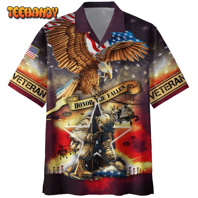 Honor The Fallen – Eagle U.S Veteran Hawaiian Shirt, Aloha Hawaii Shirt