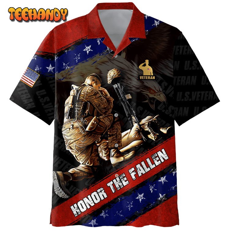 Honor The Fallen 3D Unisex Hawaiian Shirt, US Veteran Gift Shirt, Aloha