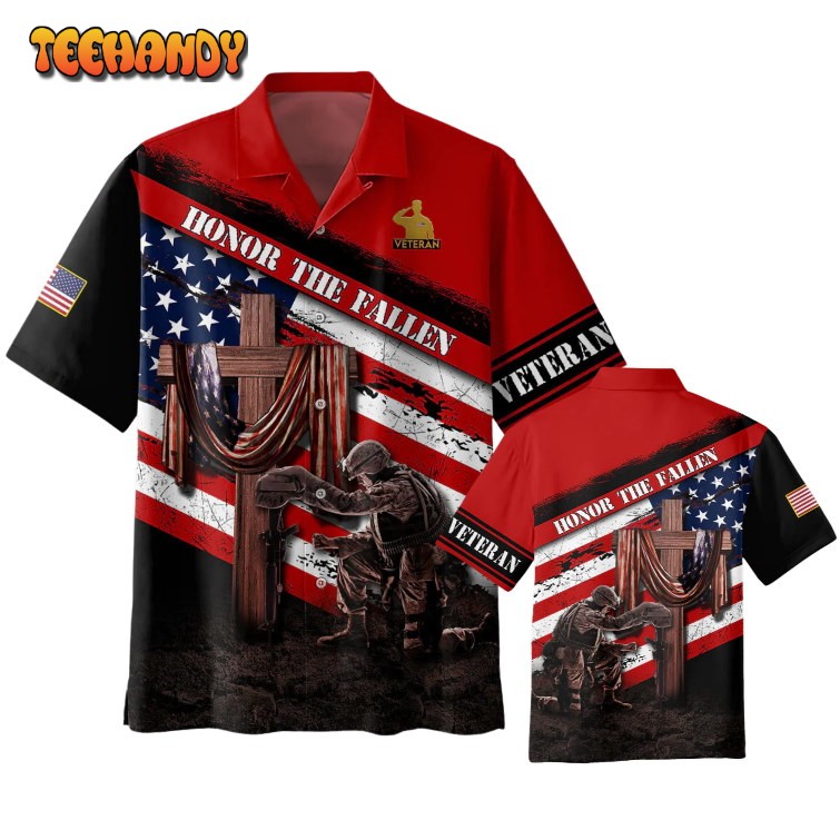 Honor The Fallen Hawaiian Shirt Short Sleeve Hawaiian Shirt For Veteran