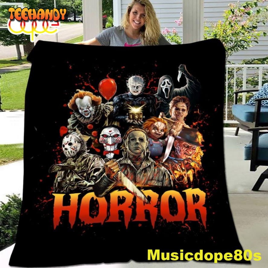 Horror Movie Halloween Characters Fleece Blanket