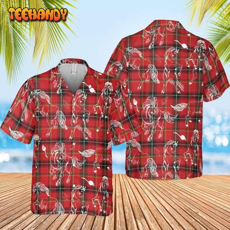 Horse Plaid Pattern Hawaiian Shirt, Aloha Shirt For Summer, Horse Lover