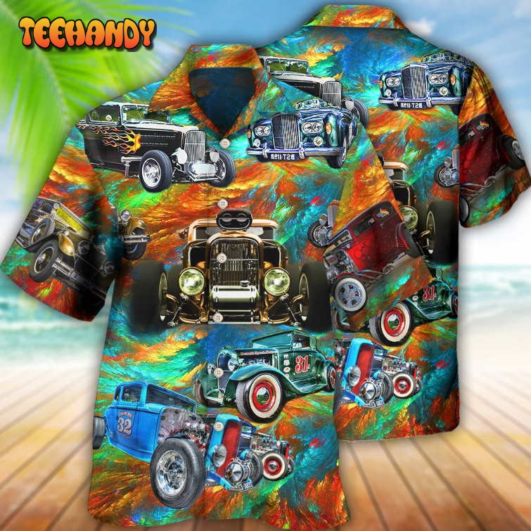 Hot Rod Car How To Ride A Hot Rod Hawaiian Shirt