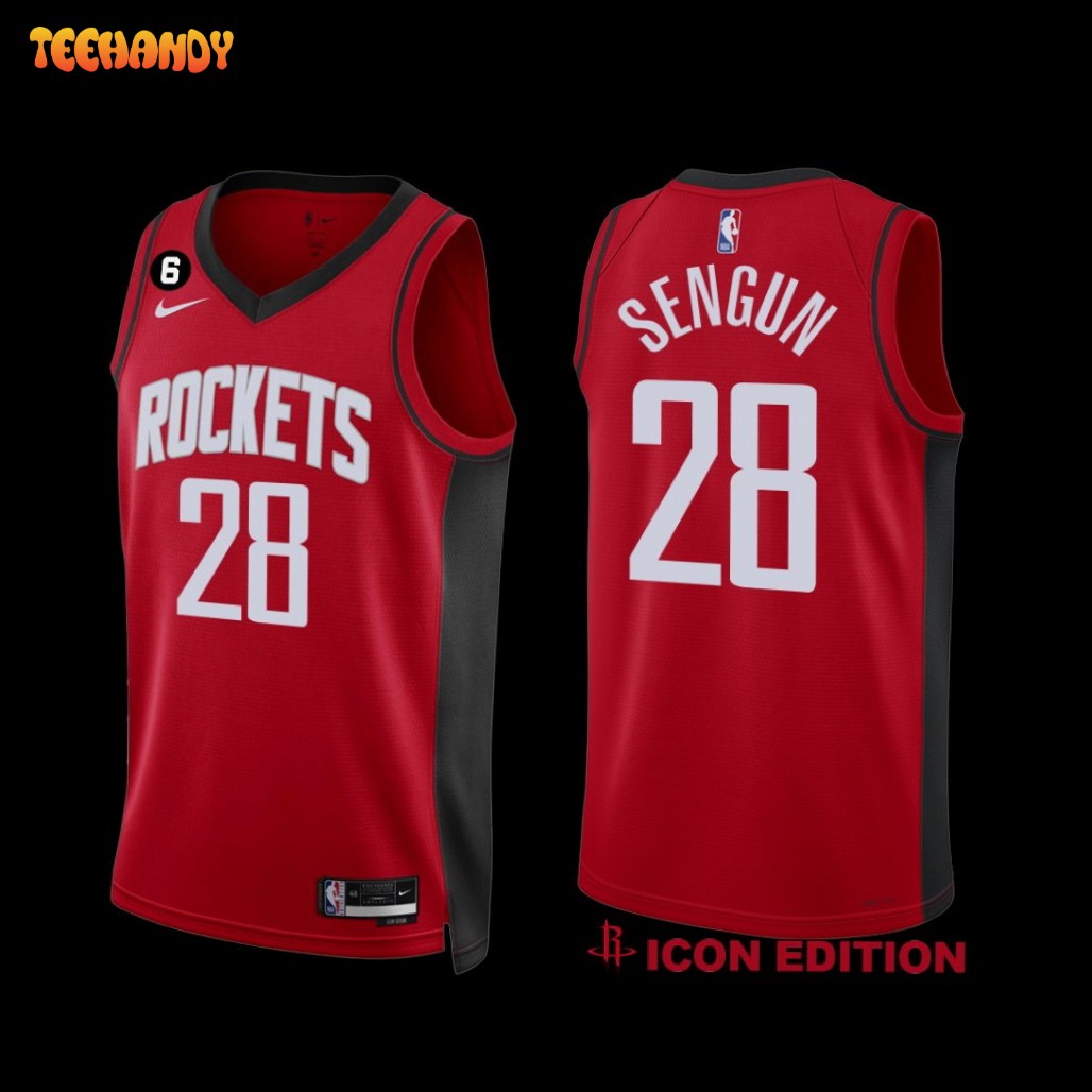 Houston Rockets Alperen Sengun 2022-23 Icon Edition NO.6 Patch Jersey Red