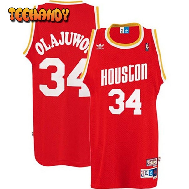 Houston Rockets Hakeem Olajuwon Red Throwback Jersey