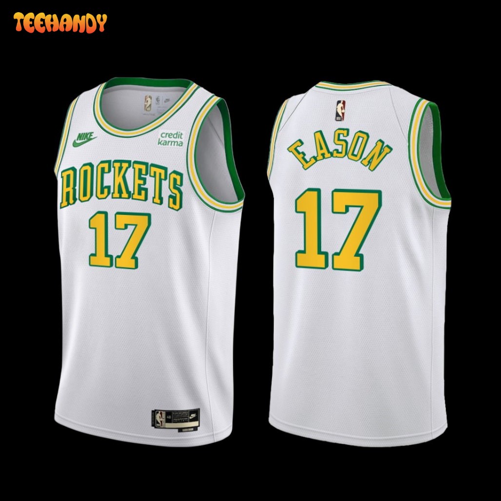 Houston Rockets Tari Eason 2022-23 Classic Edition 55th Anniversary Jersey White