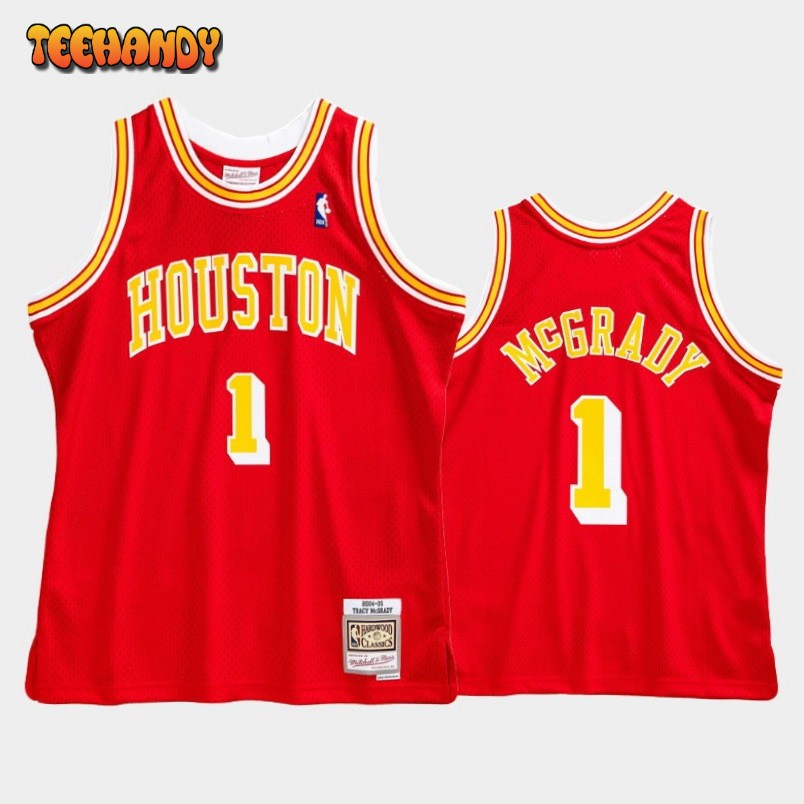 Houston Rockets Tracy McGrady Red 2004 2005 Throwback Jersey