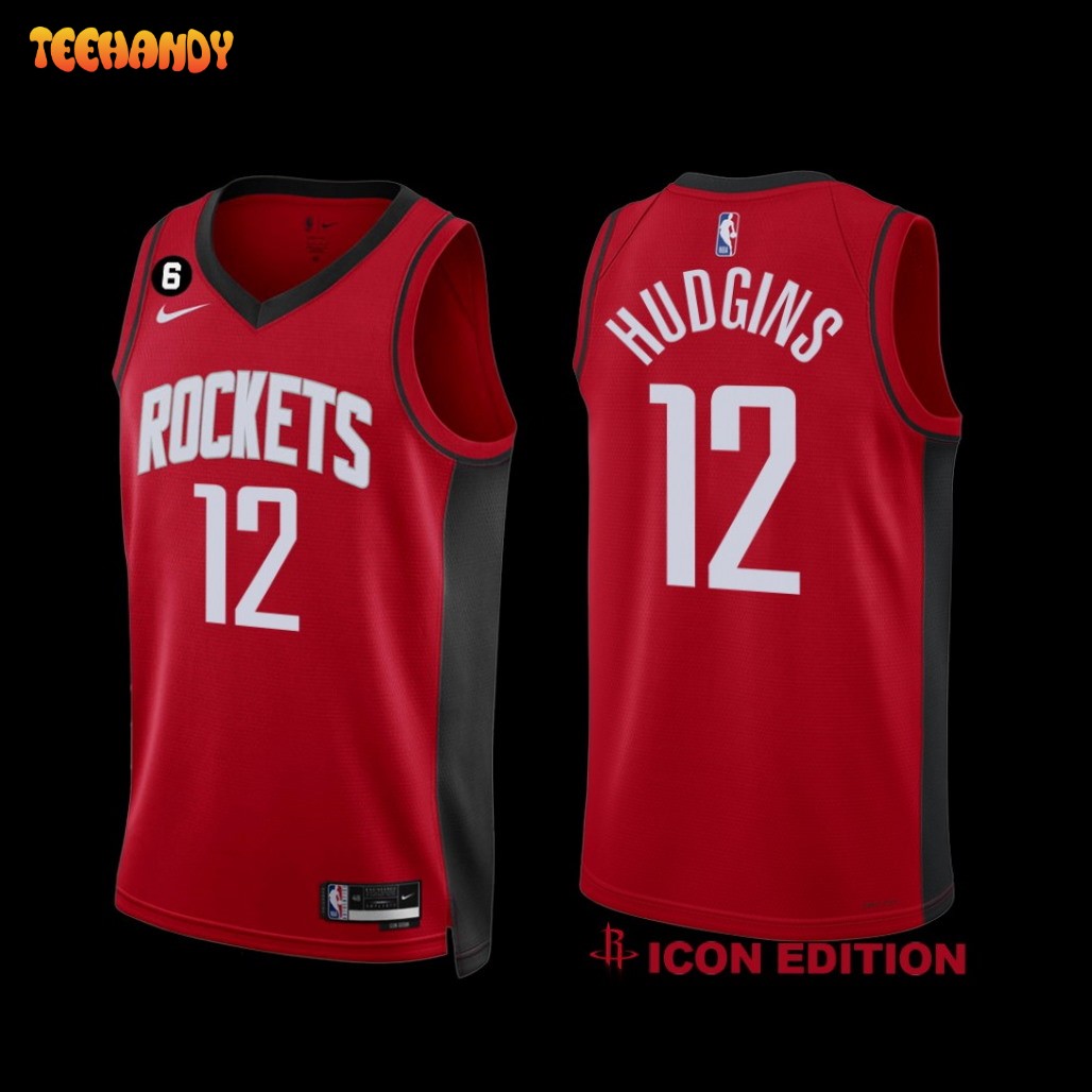 Trevor Hudgins Houston Rockets 12 Red Jersey 2022-23 Icon Edition