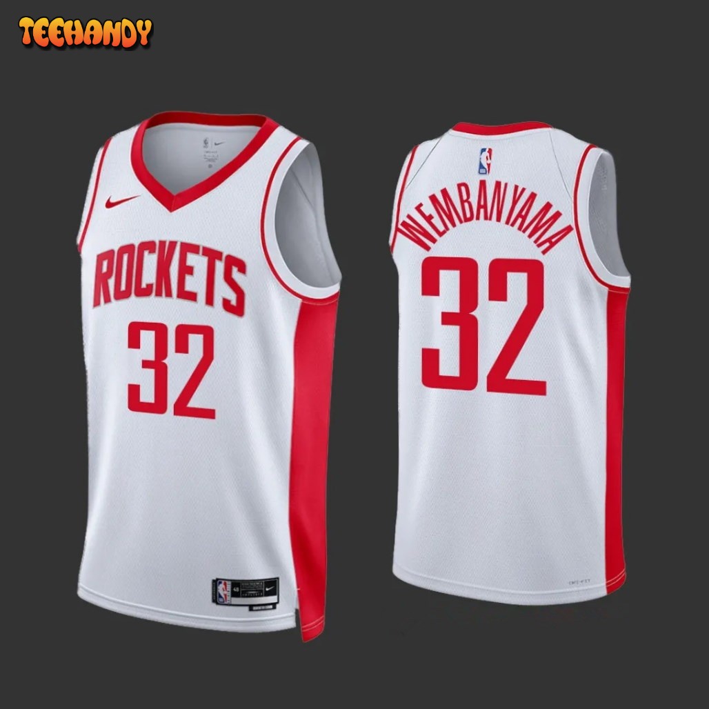 Houston Rockets Victor Wembanyama White Association 2023 Draft Jersey