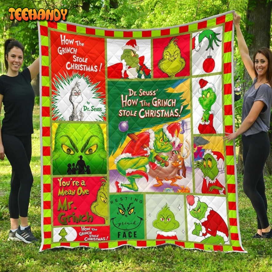 How The Grinch Stole Christmas Quilt Christmas Fleece Blanket