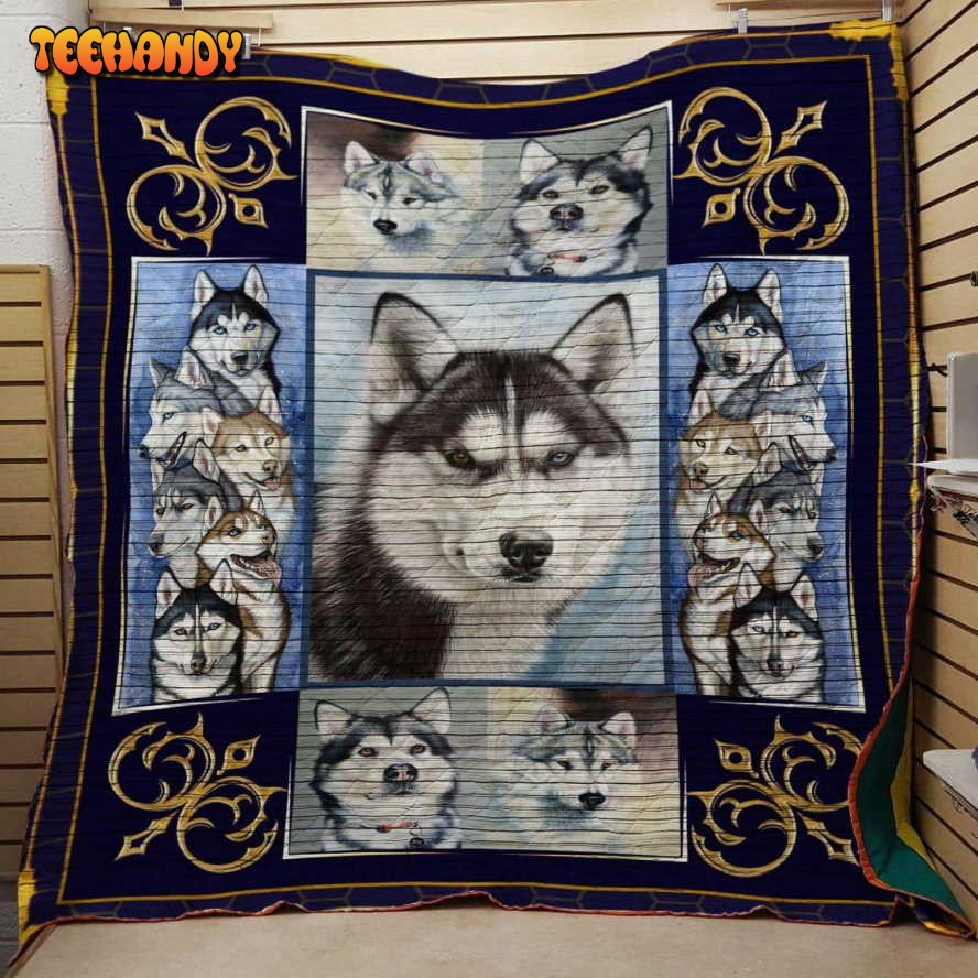 Husky 3D Customized Quilt Blanket