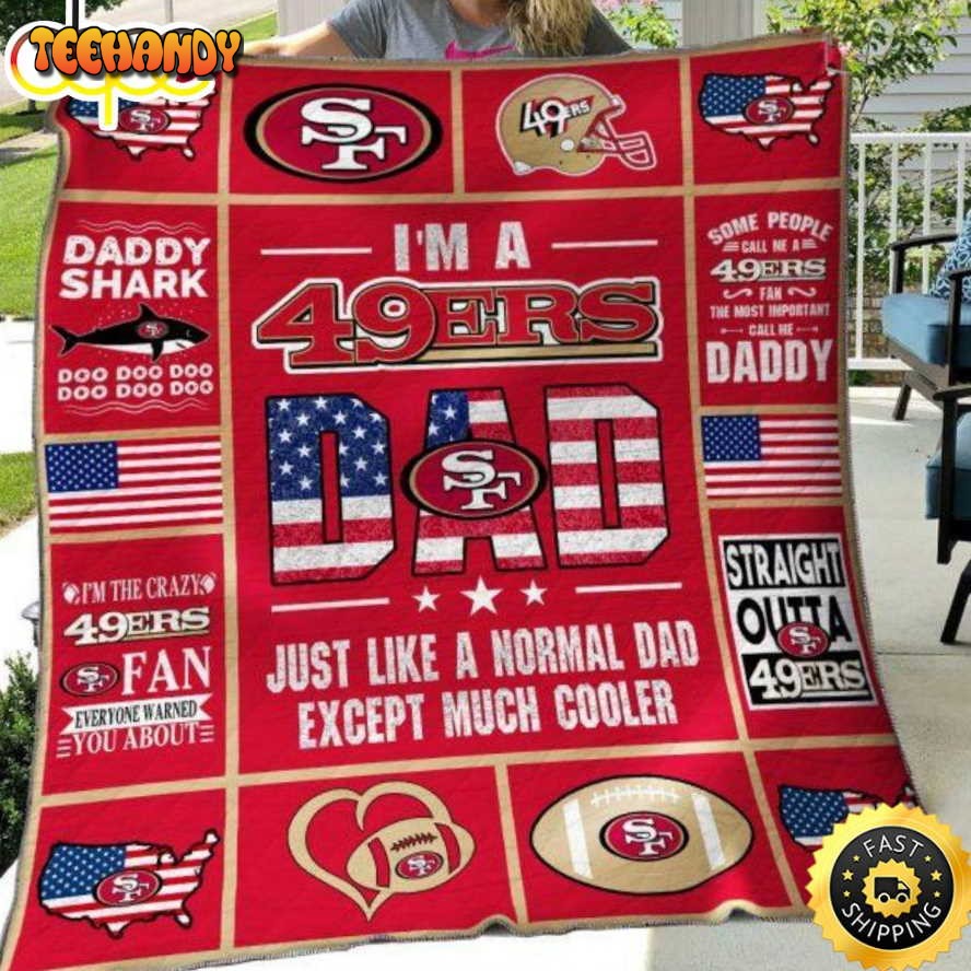 I Am 49ers Dad Football Christmas Blanket