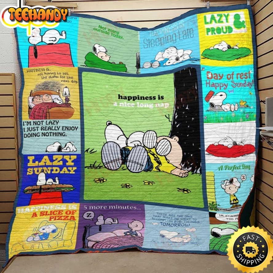 I’M Lazy And I Like It Snoopy The Peanuts Movie Snoopy Dog Blanket