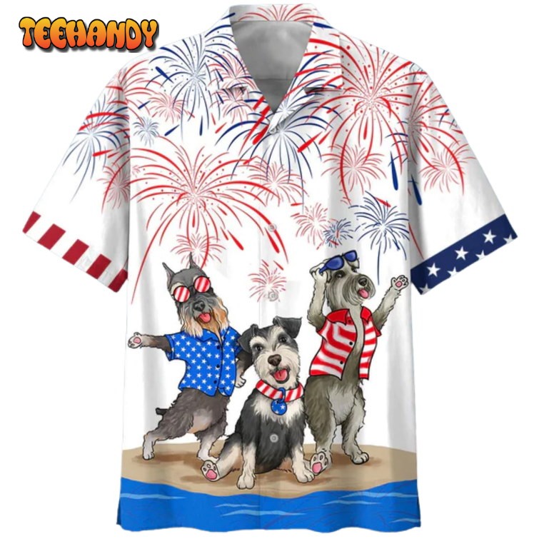 Independence Is Coming Hawaiian Shirt, Miniature Schnauzer Hawaii Aloha