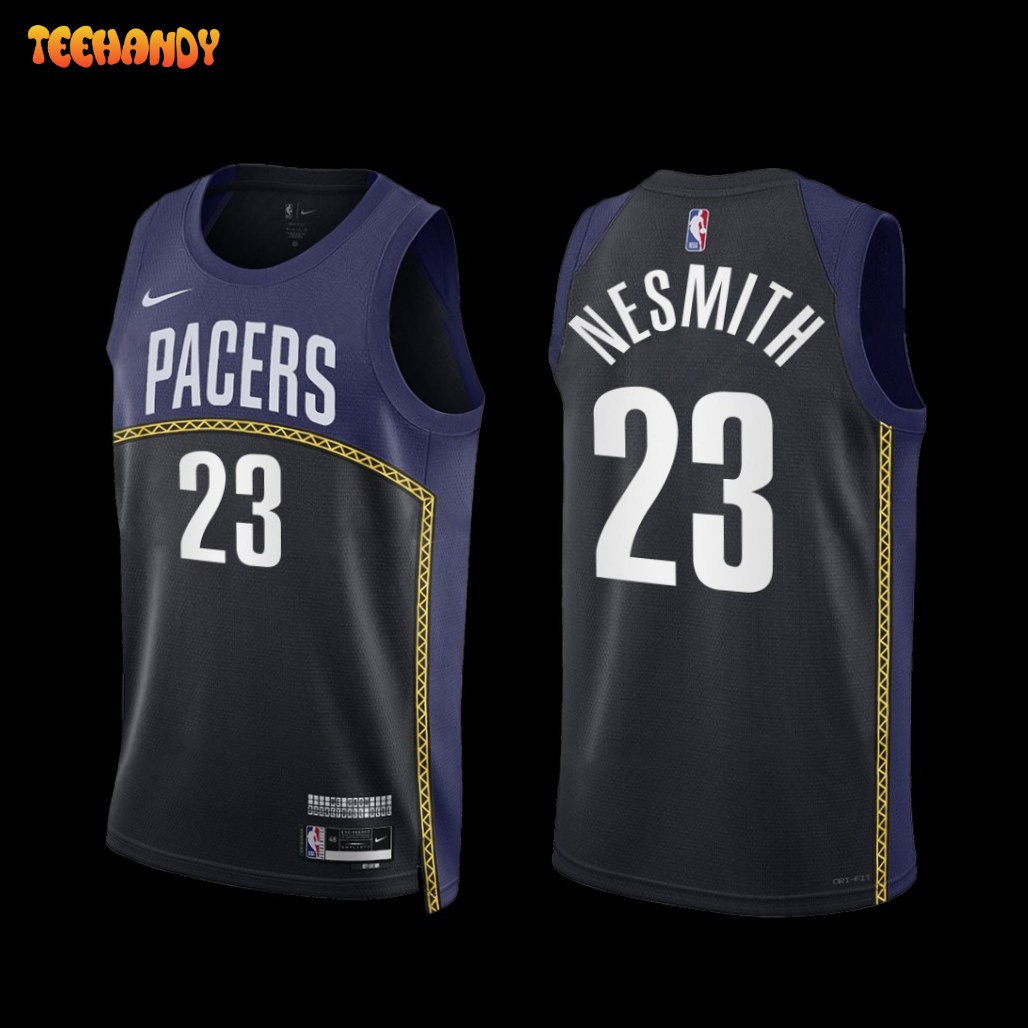 Indiana Pacers Aaron Nesmith 2022-23 City Edition Jersey Black Navy