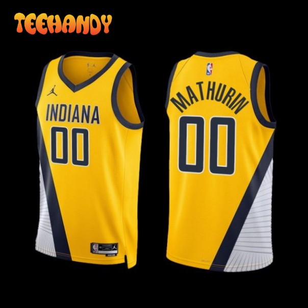 Indiana Pacers Bennedict Mathurin 2022-23 Statement Edition Jersey Yellow