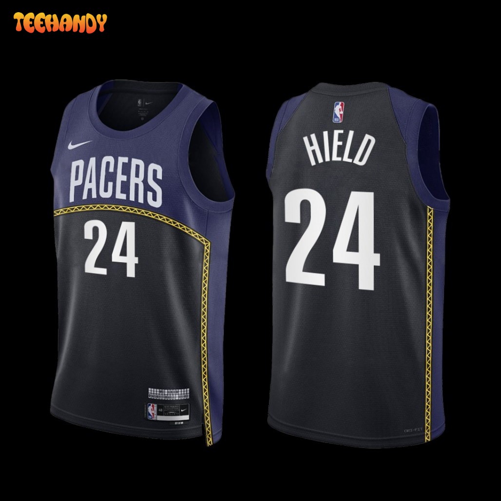 Indiana Pacers Buddy Hield 2022-23 City Edition Jersey Black Navy