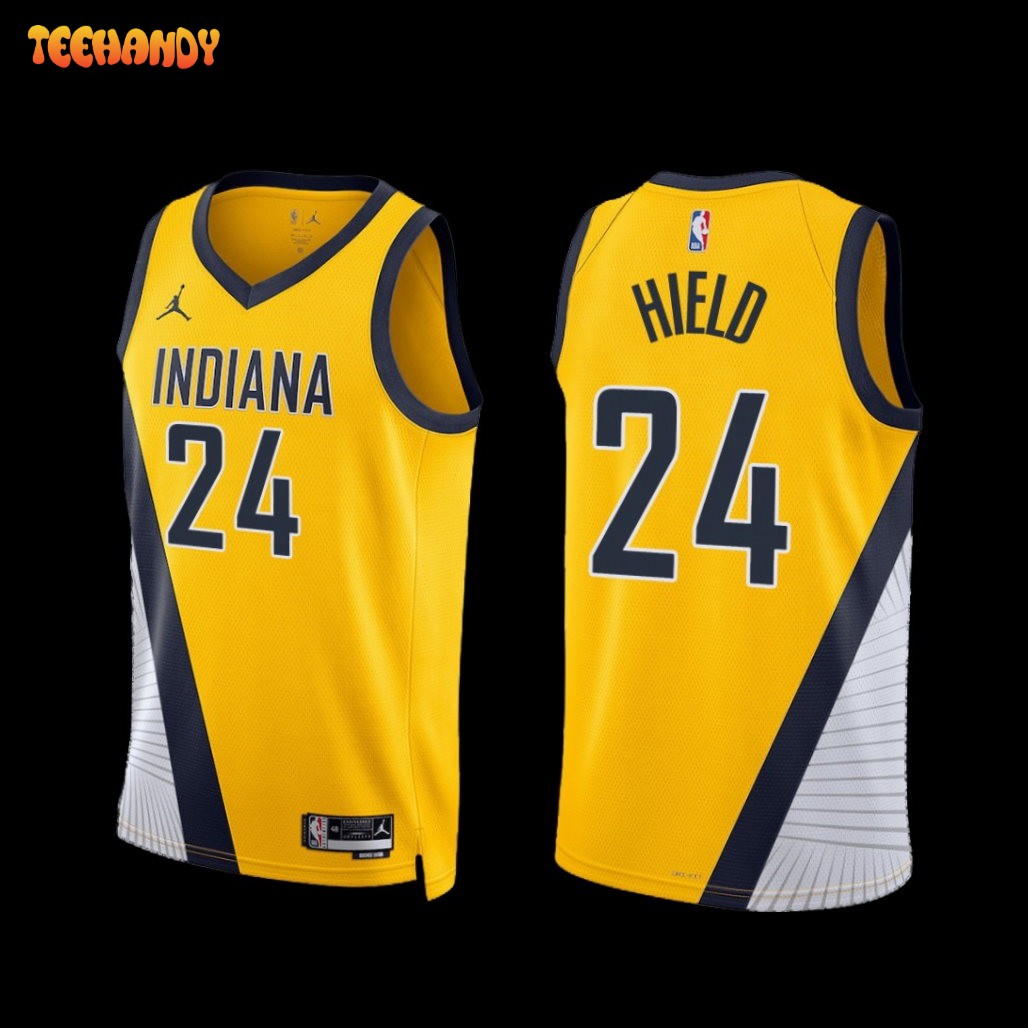 Indiana Pacers Buddy Hield 2022-23 Statement Edition Jersey Yellow