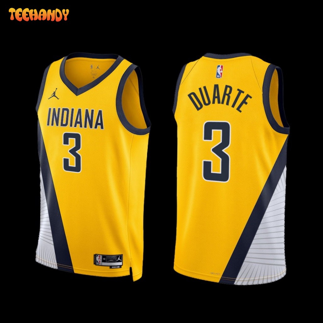 Indiana Pacers Chris Duarte 2022-23 Statement Edition Jersey Yellow