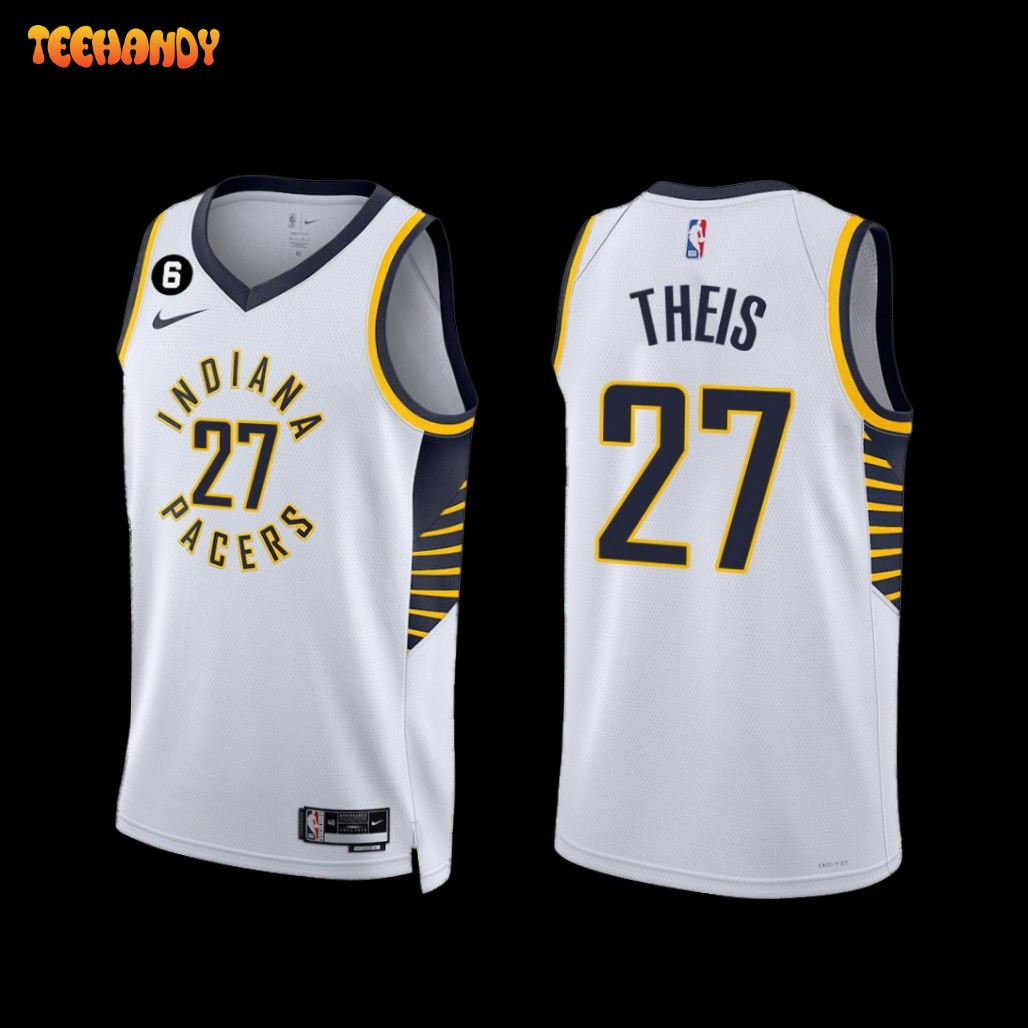 Indiana Pacers Daniel Theis 2022-23 Association Edition Jersey White