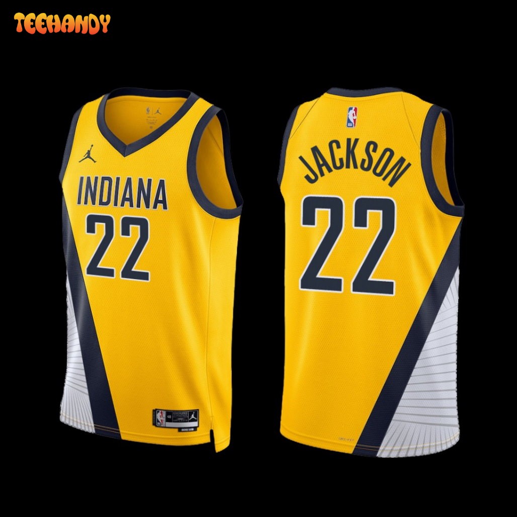 Indiana Pacers Isaiah Jackson 2022-23 Statement Edition Jersey Yellow