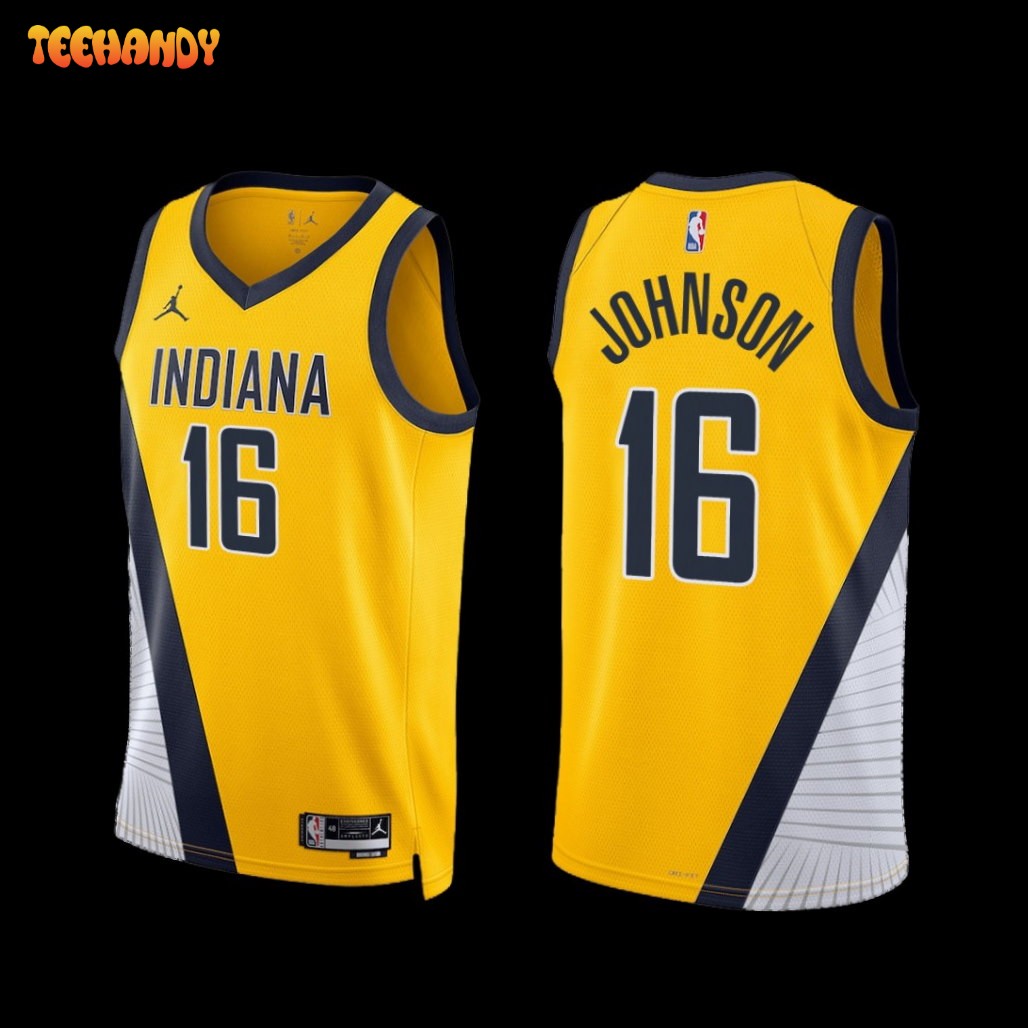 Indiana Pacers James Johnson 2022-23 Statement Edition Jersey Yellow