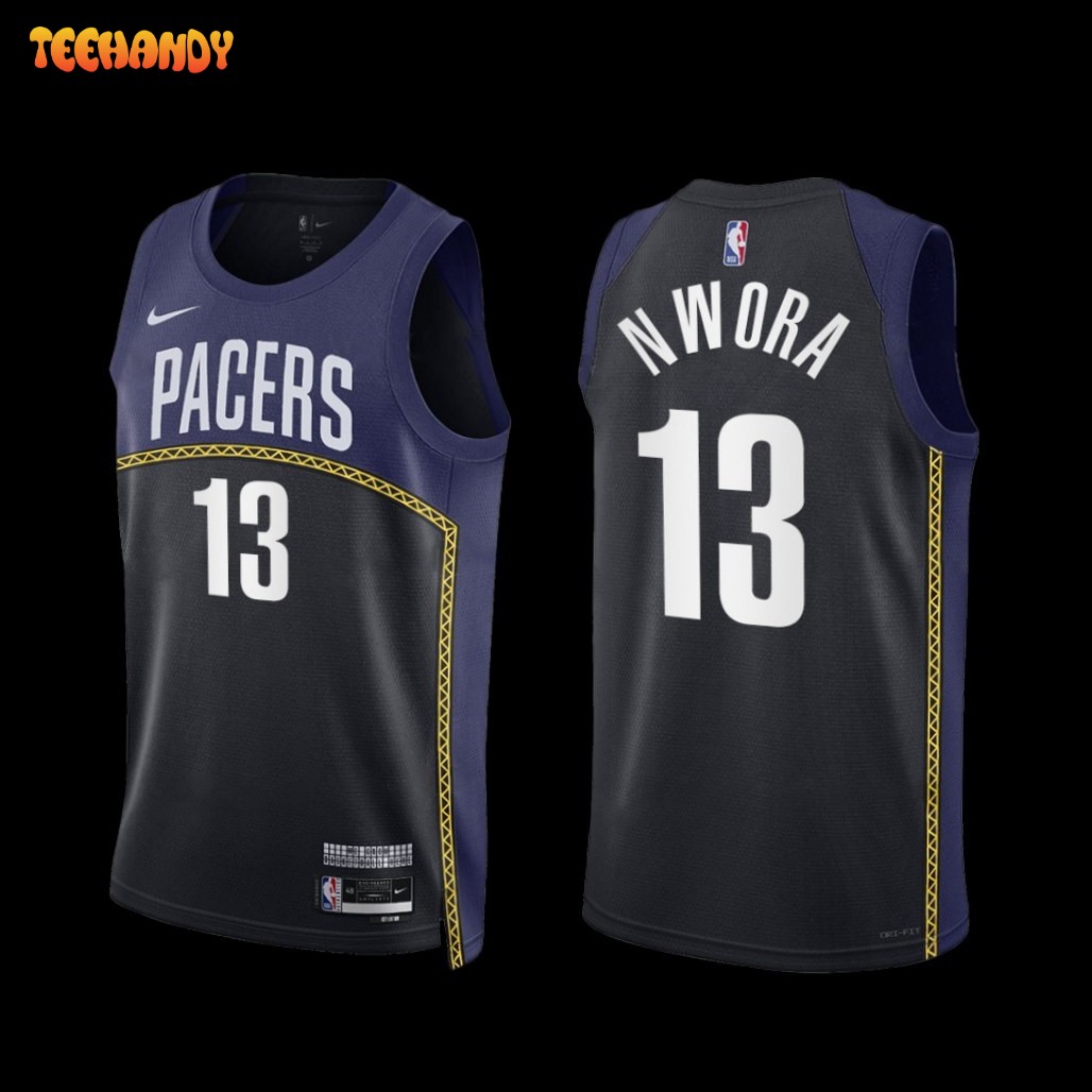 Indiana Pacers Jordan Nwora 2022-23 City Edition Jersey Black