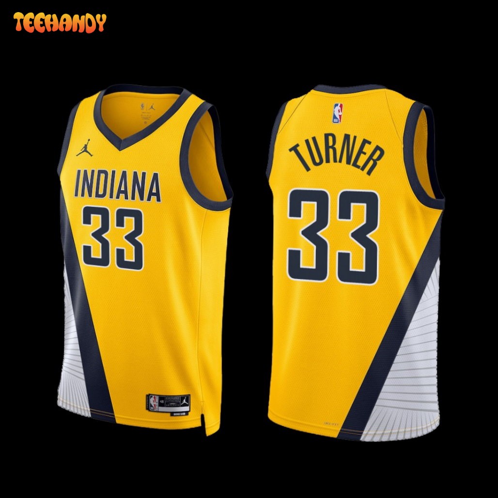 Indiana Pacers Myles Turner 2022-23 Statement Edition Jersey Yellow