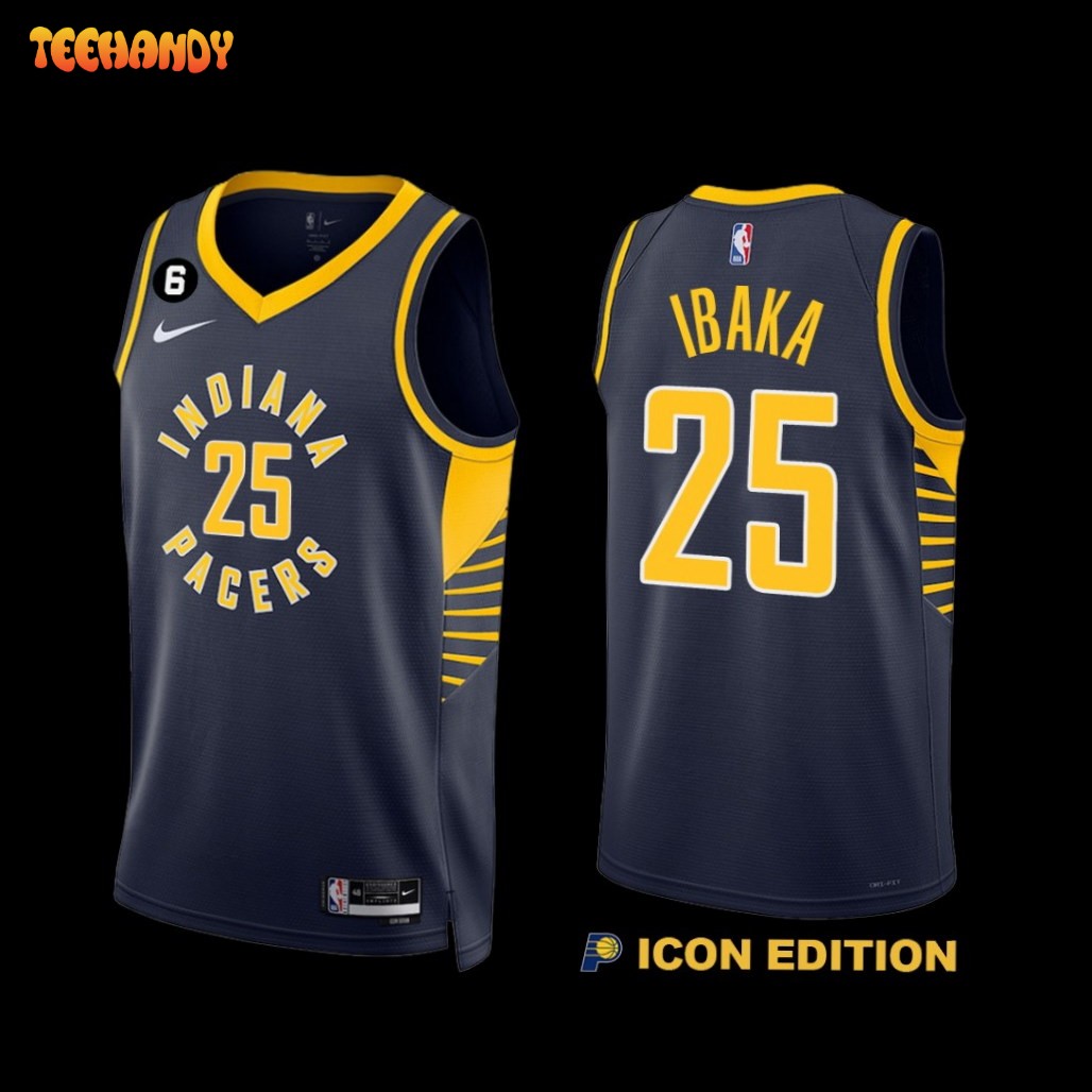 Indiana Pacers Serge Ibaka 2022-23 Icon Edition Jersey Navy